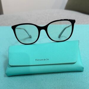 Tiffany & Co. Black Glasses with Blue Case